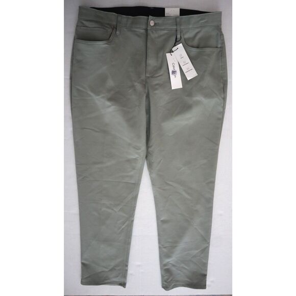 Calvin Klein 40VM614 Men's Sz 38x32 Shadow Gray Move 365 Slim Fit 5-Pocket Pants - Picture 1 of 12